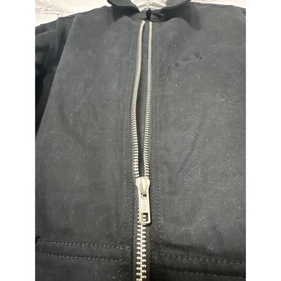 Steve Madden Womens Size M Black Denim Jumpsuit Long Sleeve Zip Front New - Picture 8 of 14